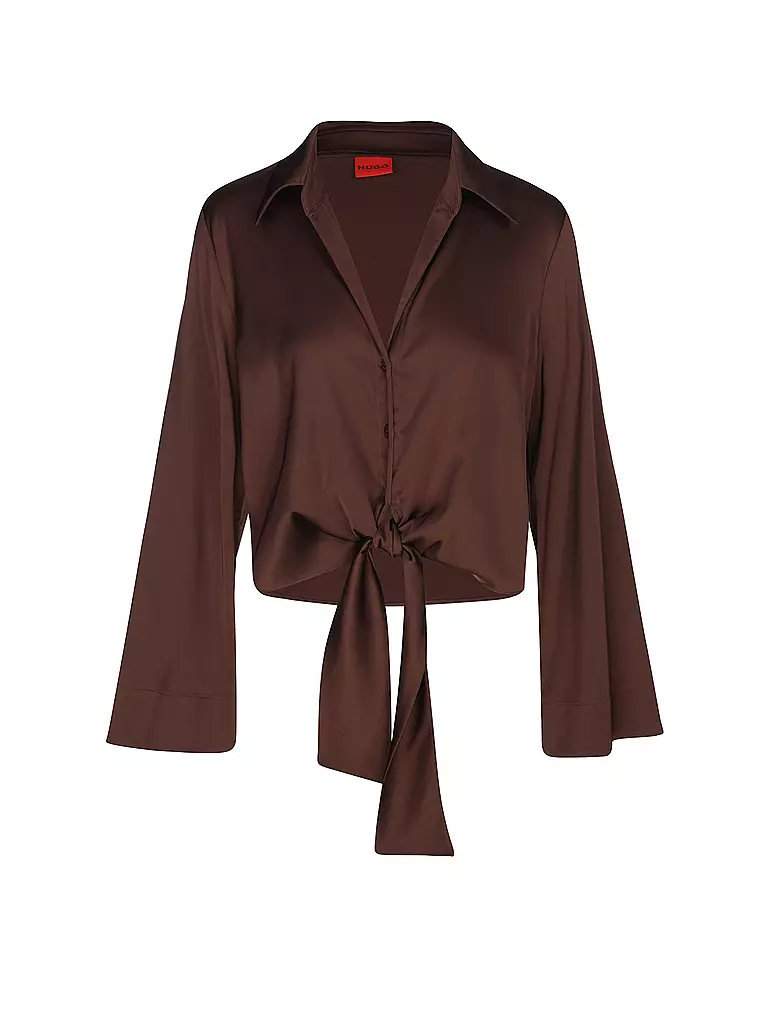 HUGO | T-shirt blouse ERRIKA | Marron