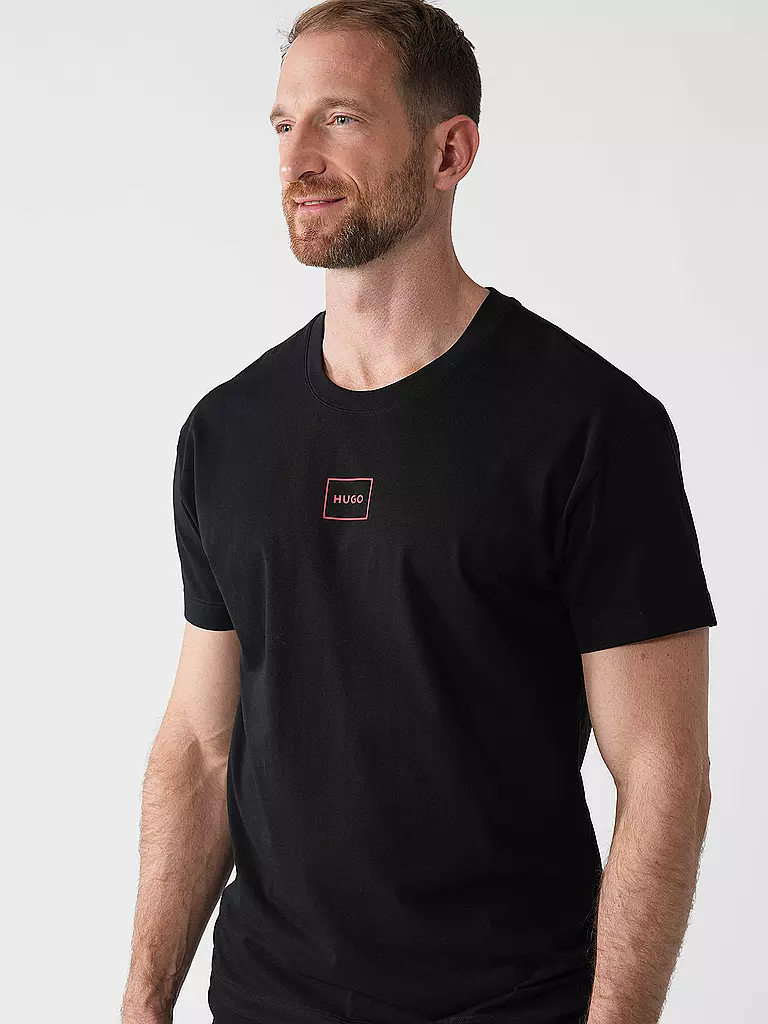 HUGO | T-shirt de détente LAZE | schwarz