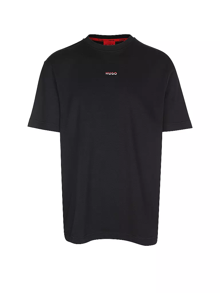 HUGO | T-shirt de détente SPLIT | Noir