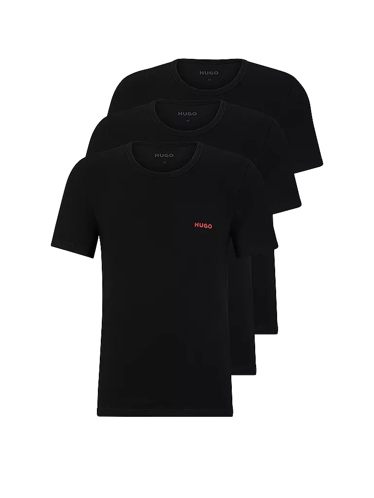 HUGO | T-shirt lot de 3 noir | schwarz