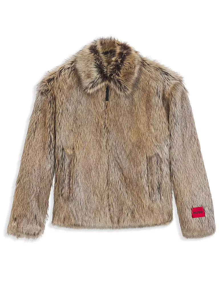 HUGO | Veste aspect fourrure BRYAN | Marron