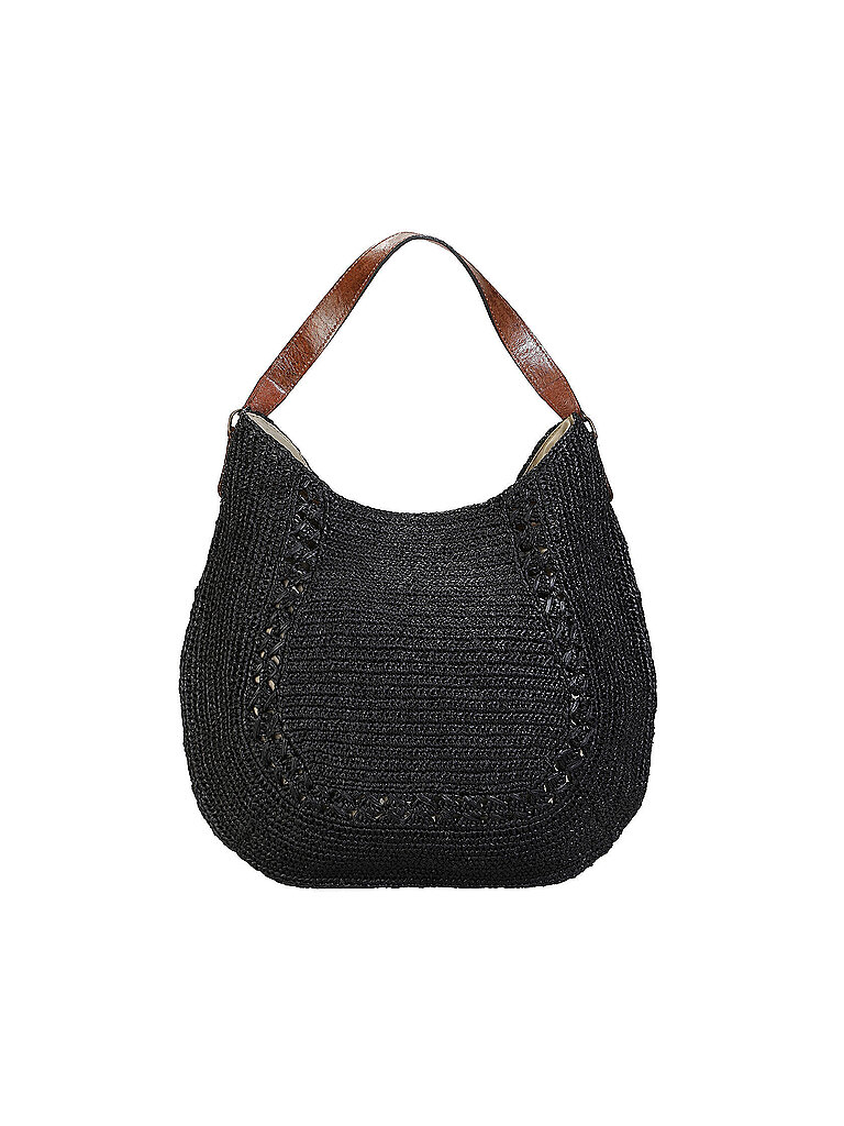 Sac en paille - Sac bandoulière MEVA noir