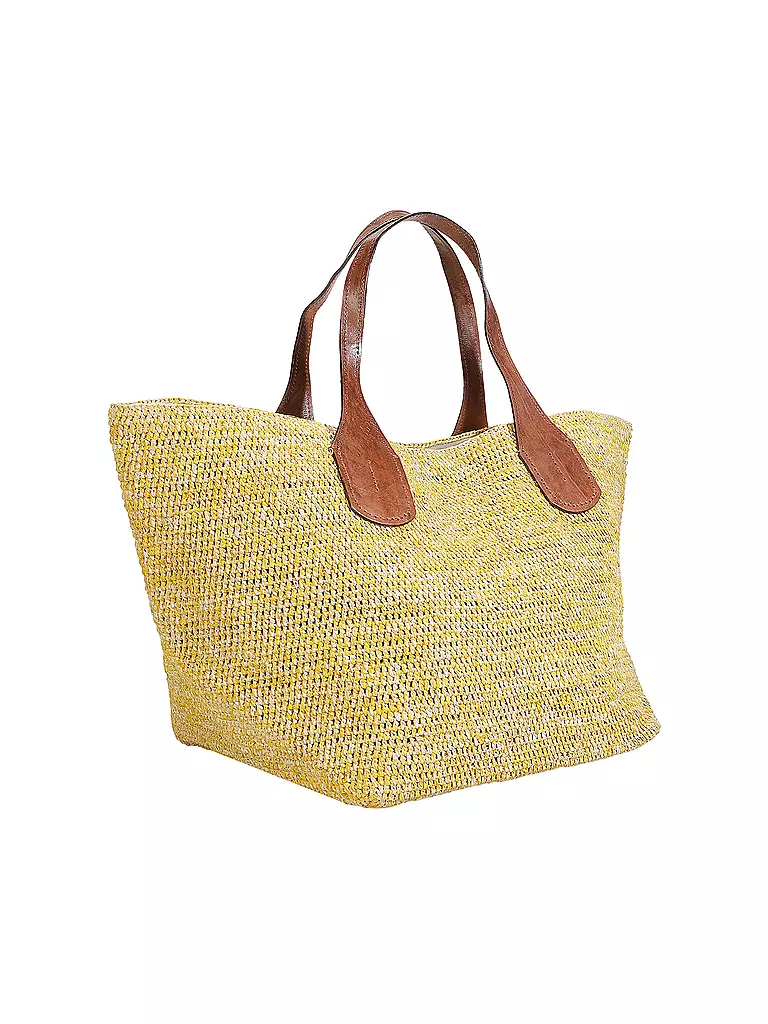 IBELIV | Strohtasche - Shopper TOKYO II | gelb