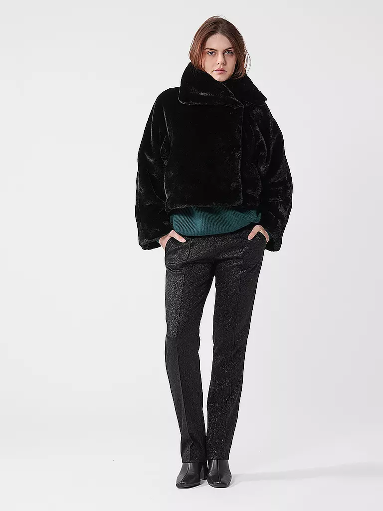 IN WEAR | Veste aspect fourrure YONEKOIW | Noir