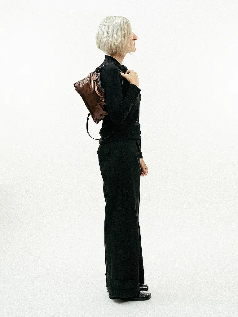 INA KENT | Ledertasche - Umhängetasche MOONLIT ed.1 | Marron