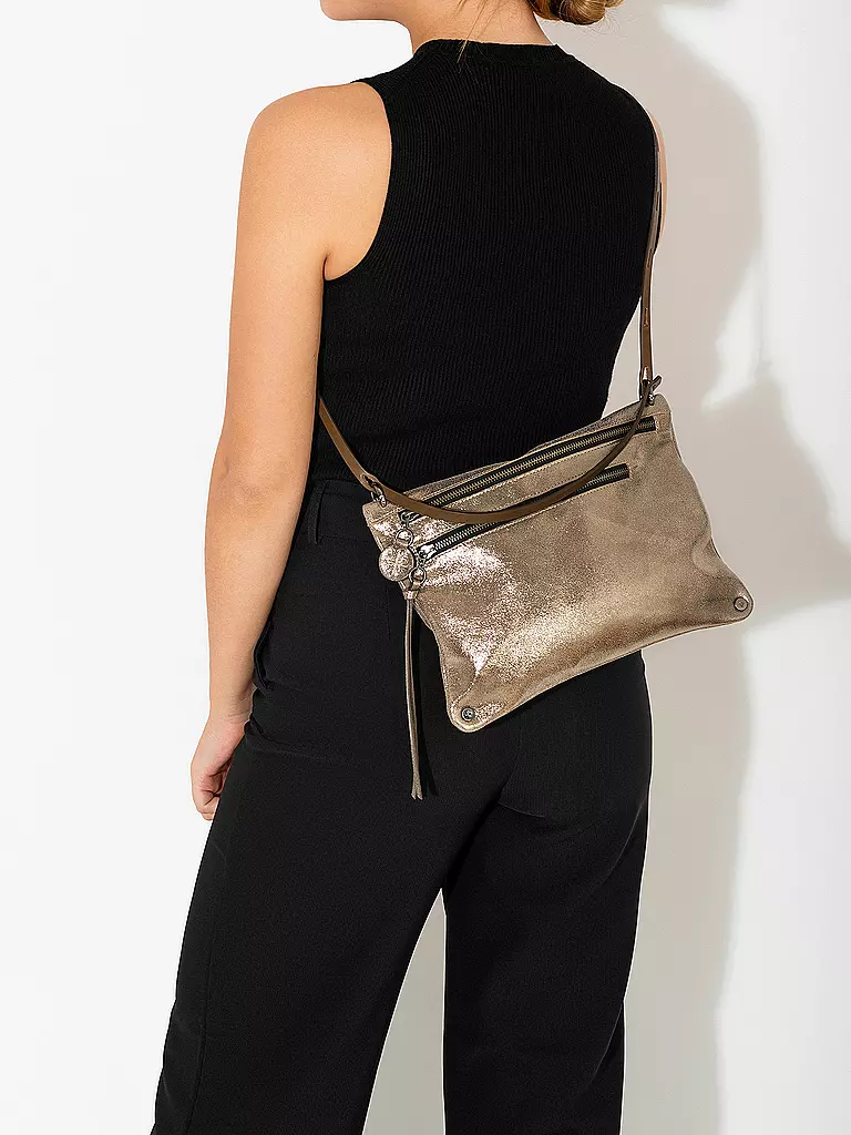 INA KENT | Ledertasche - Umhängetasche MOONLIT ed.2 | Argent