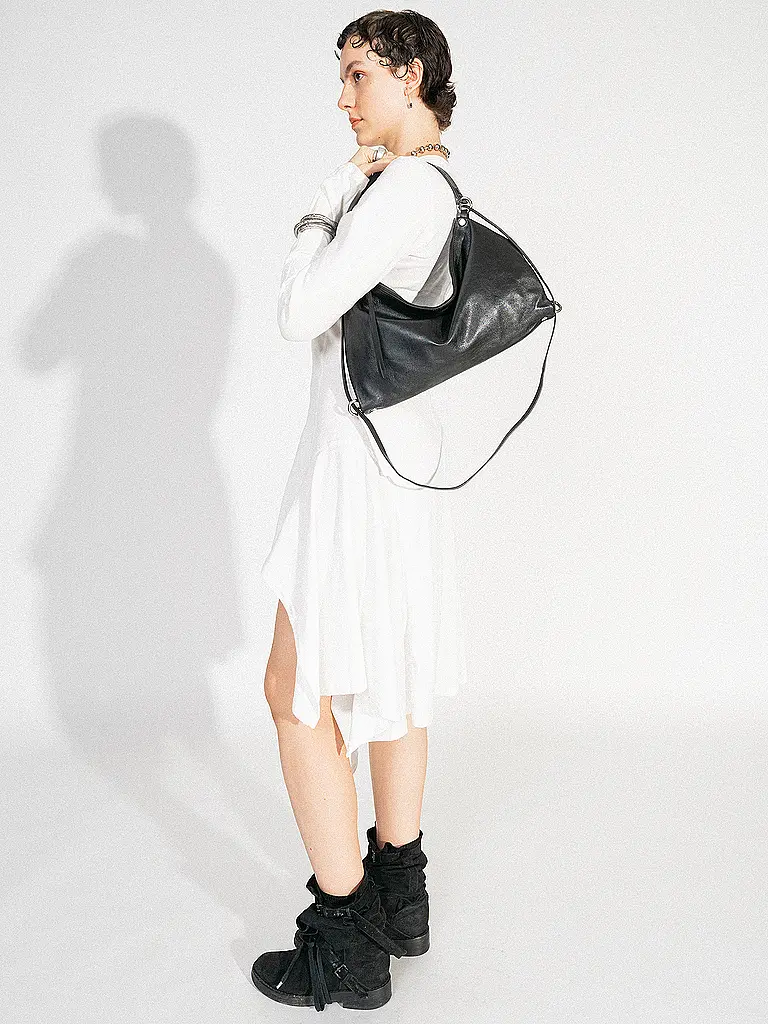 INA KENT | Sac en cuir - Sac bandoulière DINKUM ed.2 | Noir