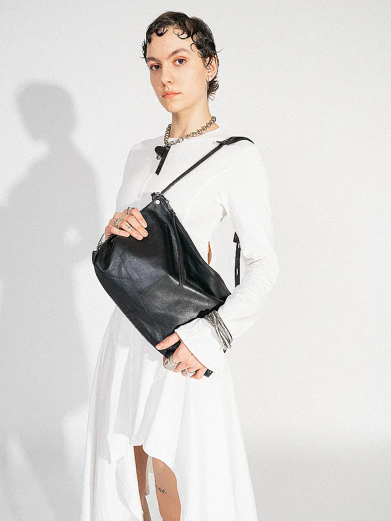 INA KENT | Sac en cuir - Sac bandoulière DINKUM ed.2 | Noir