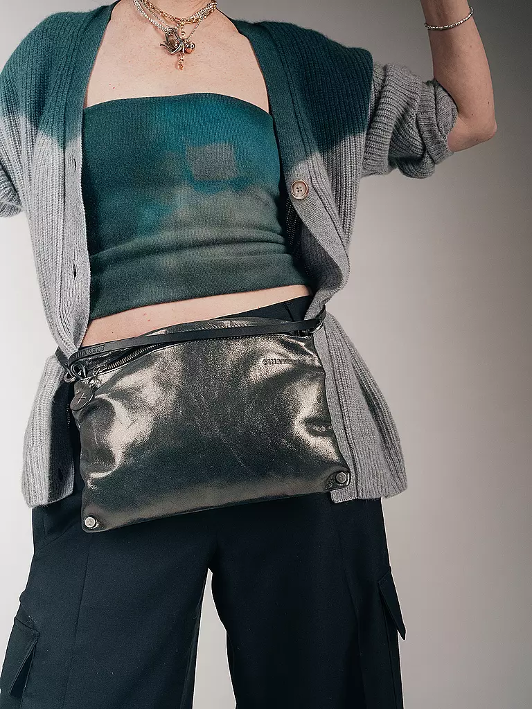 INA KENT | Sac en cuir - Sac bandoulière MOONLIT Ed. 1 | Gris