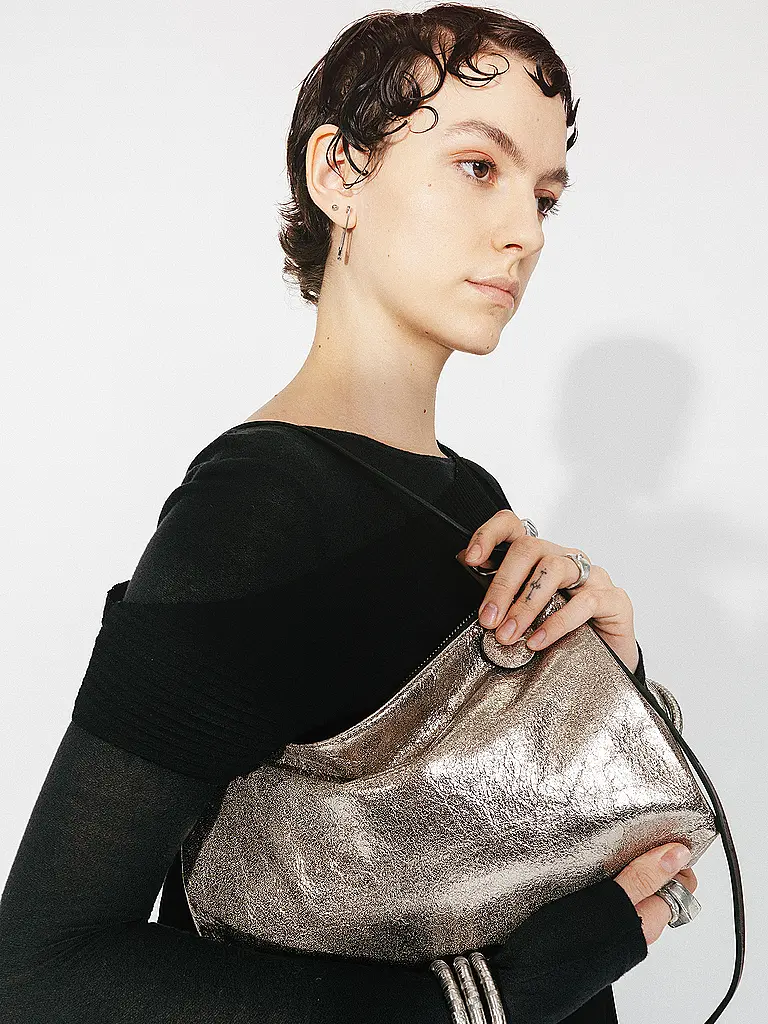 INA KENT | Sac en cuir - Sac bandoulière ORNAMENT Ed. 2 | Argent