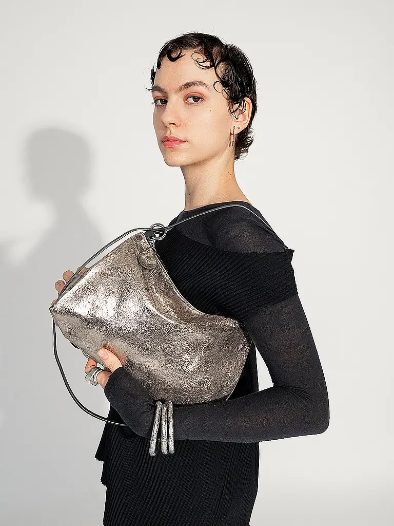 INA KENT | Sac en cuir - Sac bandoulière ORNAMENT Ed. 2 | Argent