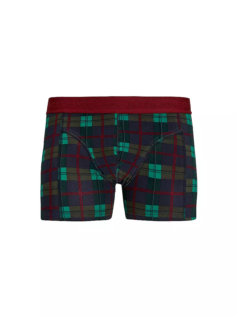 JACK & JONES | Boxershorts JACXMAS, lot de 3, scarab/rhubarb inkwell | 
