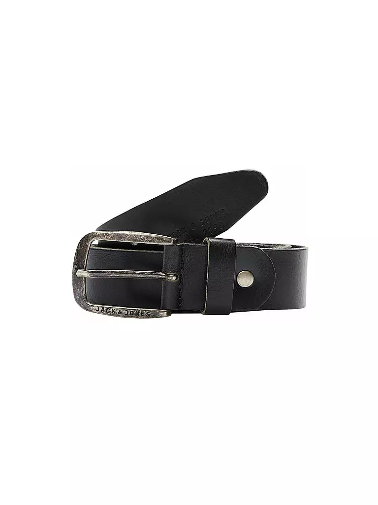 JACK & JONES | Ceinture en cuir " JJIPAUL " | schwarz