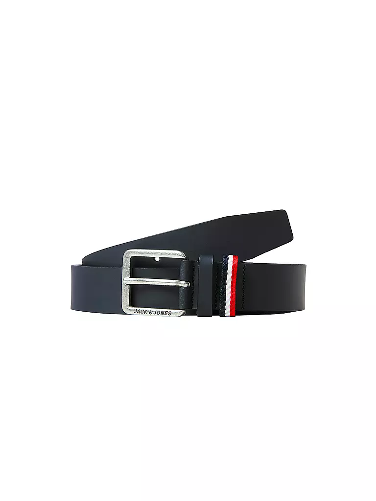 JACK & JONES | Ceinture en cuir JACESPO | Bleu foncé