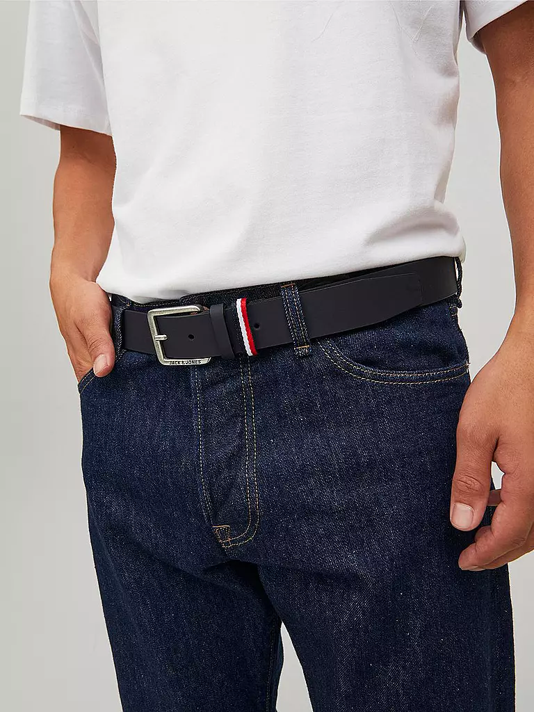 JACK & JONES | Ceinture en cuir JACESPO | Noir