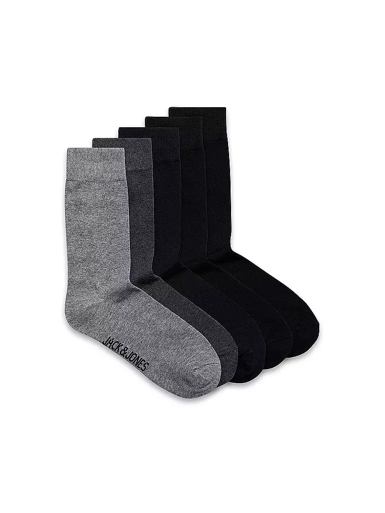 JACK & JONES | Chaussettes lot de 5 "JACJENS" gris foncé chiné gris clair chiné | Gris