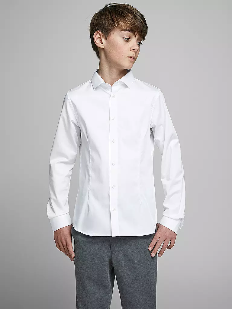 JACK & JONES | Chemise garçon "JJIPARMA" | weiss