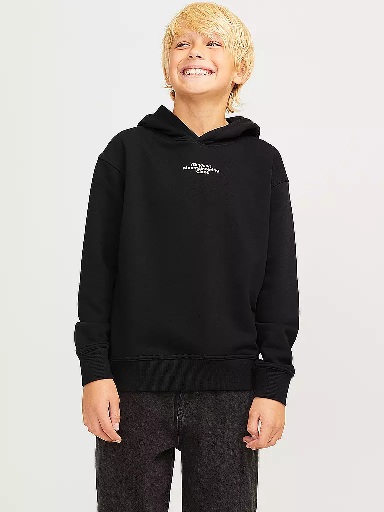 JACK & JONES | Jungen Kapuzensweater - Hoodie JCOALPHA MOUNTAIN | Noir