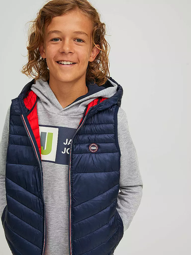 JACK & JONES | Jungen Steppgilet JJEHERO | Bleu foncé