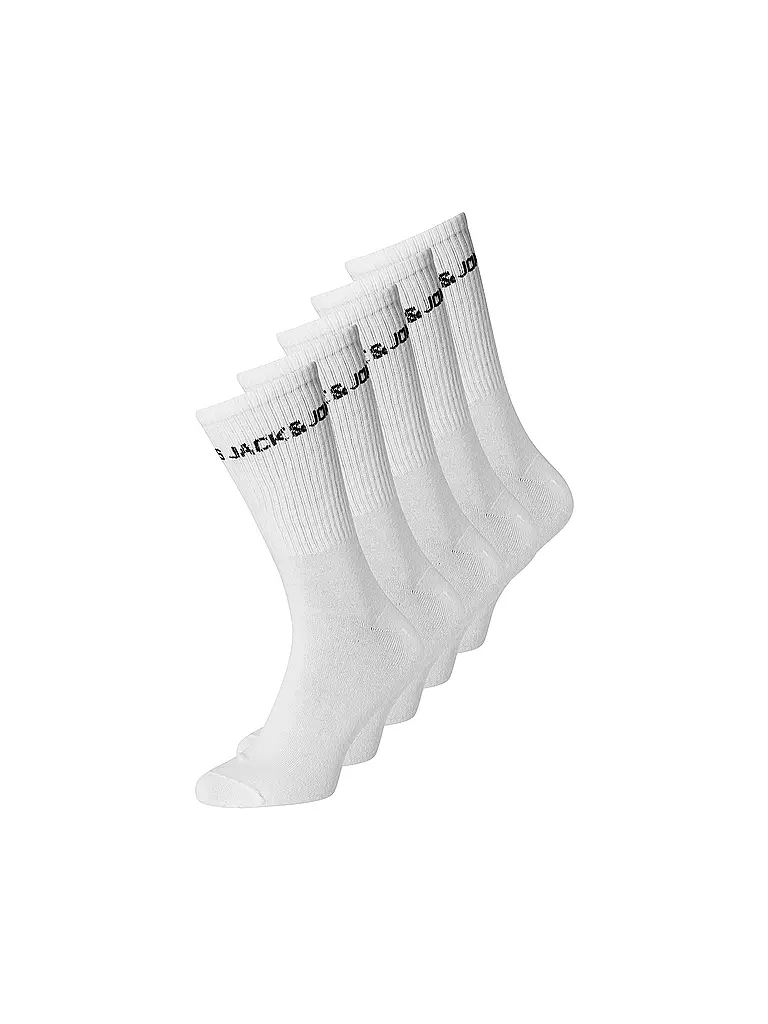 JACK & JONES | Lot de 5 paires de chaussettes | weiss