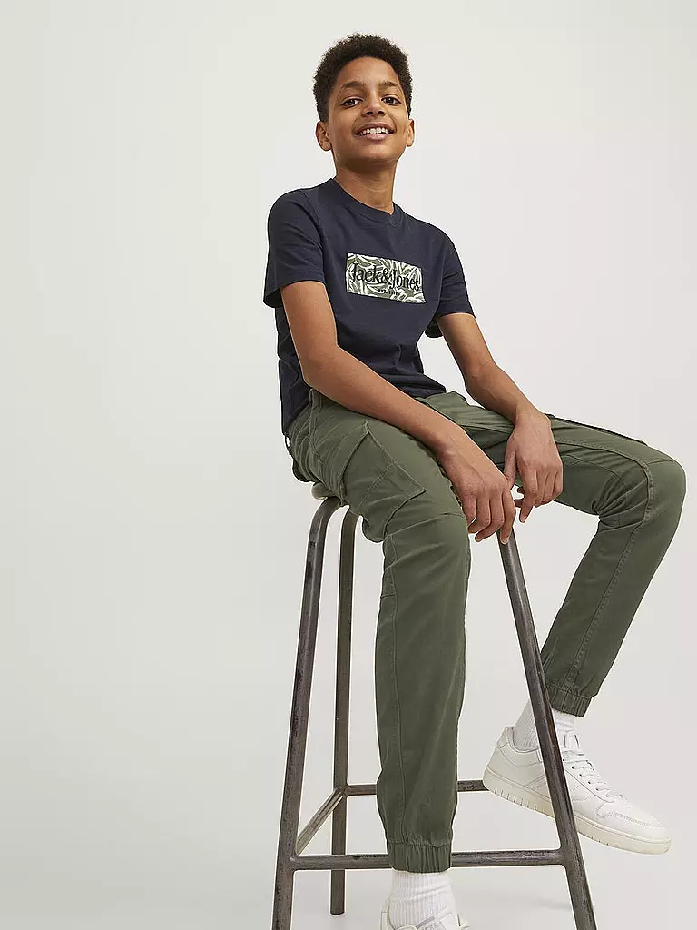 JACK & JONES | Pantalon cargo garçon JJIPAUL JJFLAKE | olive