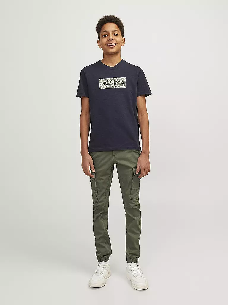 JACK & JONES | Pantalon cargo garçon JJIPAUL JJFLAKE | olive