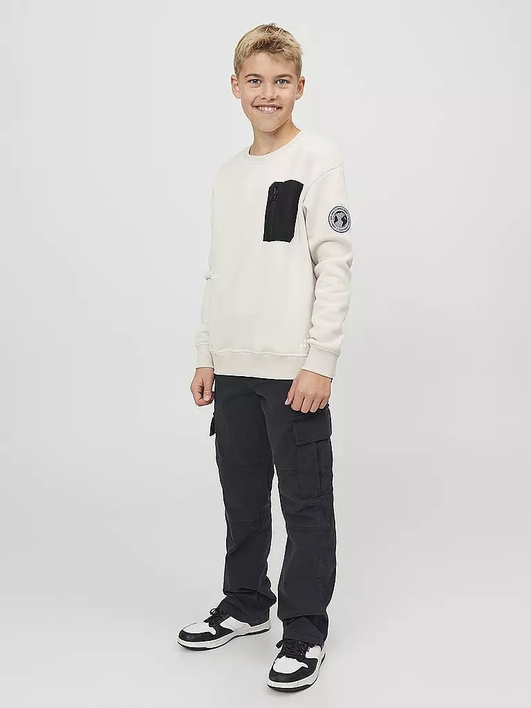 JACK & JONES | Pantalon cargo garçon JPSTKANE JJHARLOW | schwarz