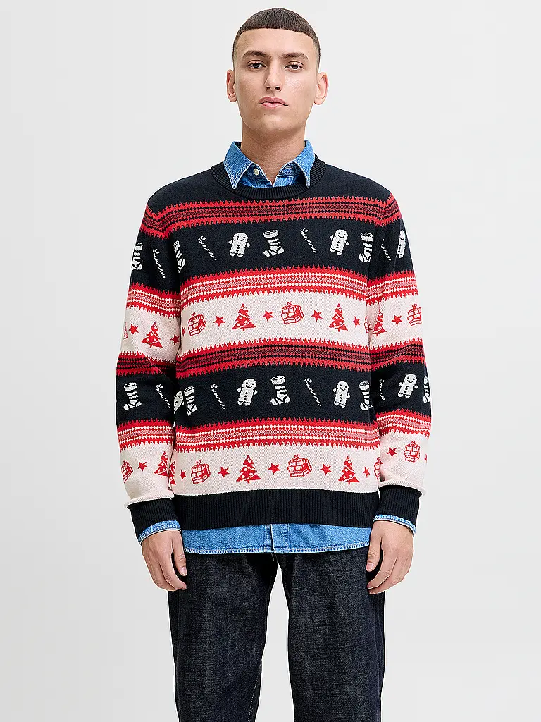 JACK & JONES | Produktname: Pull JJXMAS | Bleu foncé