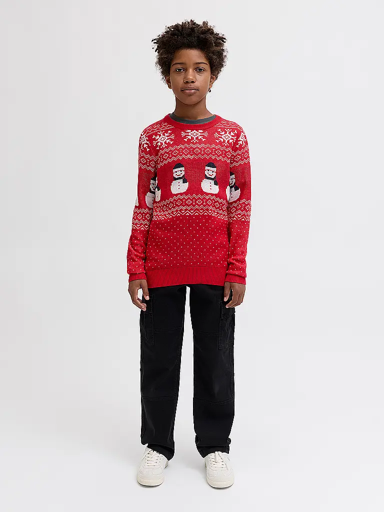 JACK & JONES | Pull garçon JJXMAS | Rouge