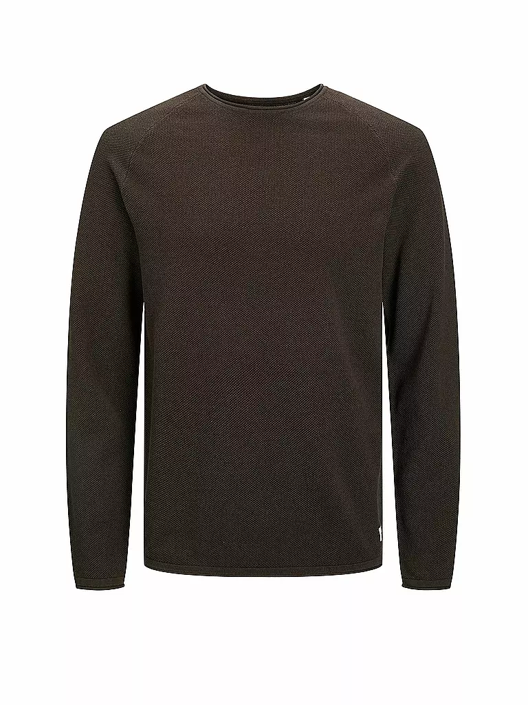 JACK & JONES | Pullover JJEHILL KNIT CREW | braun