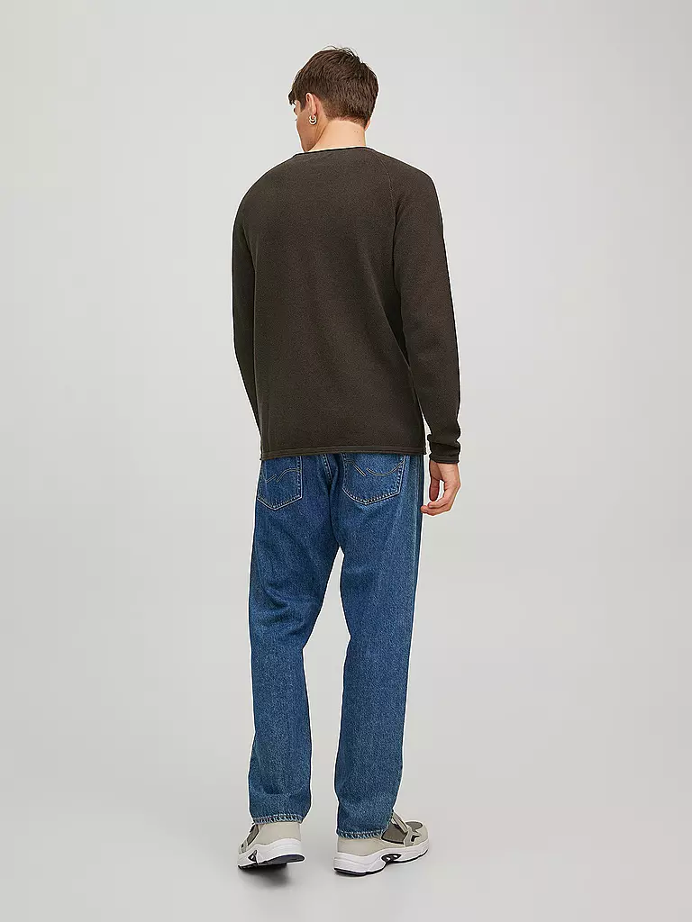 JACK & JONES | Pullover JJEHILL KNIT CREW | braun