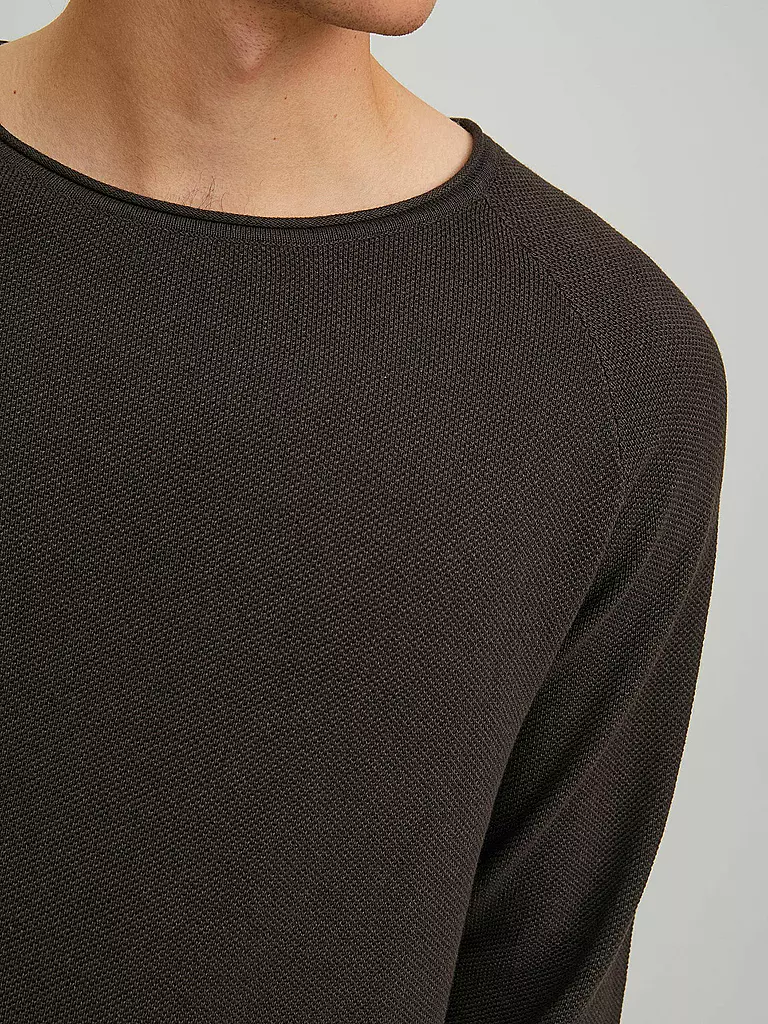 JACK & JONES | Pullover JJEHILL KNIT CREW | braun
