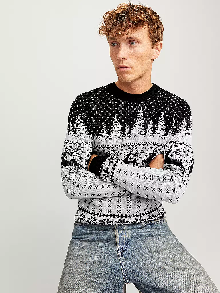 JACK & JONES | Pullover JJXMAS GABRIEL | Bleu foncé
