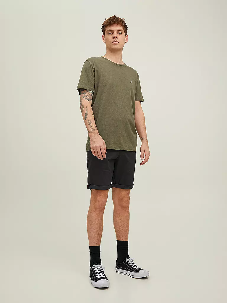JACK & JONES | Short chino coupe regular JPSTBOWIE | schwarz