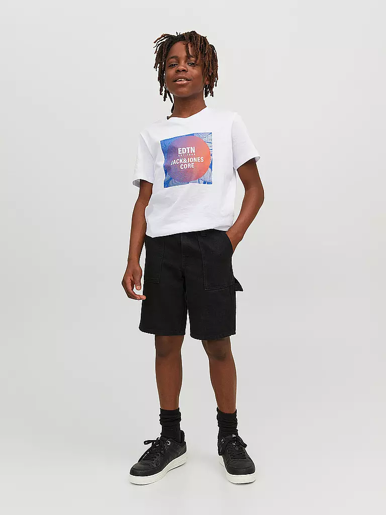 JACK & JONES | Short en jean pour garçon JJITONY JJIUTILITY | schwarz
