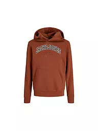 JACK & JONES | Sweat à capuche pour garçon - Hoodie JJECALEB | Rouge foncé