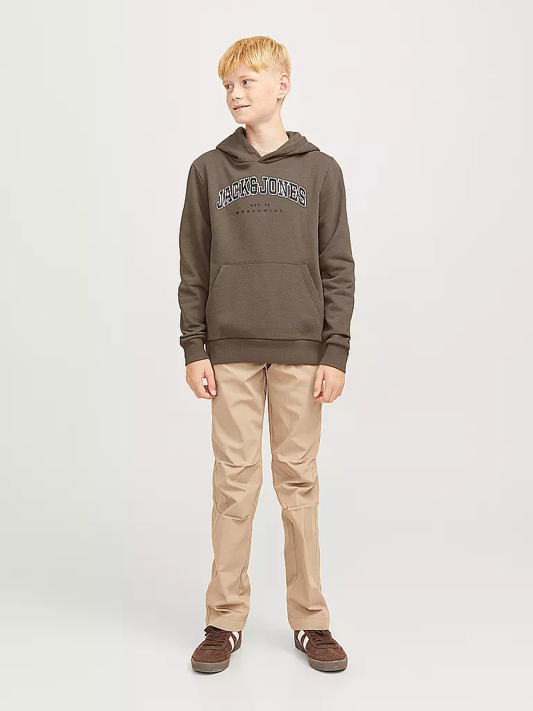JACK & JONES | Sweat à capuche garçon - Hoodie JJECALEB | braun