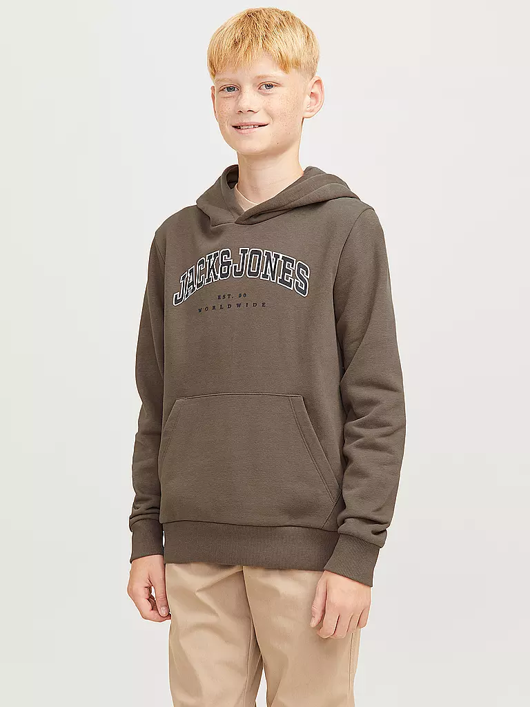 JACK & JONES | Sweat à capuche garçon - Hoodie JJECALEB | braun