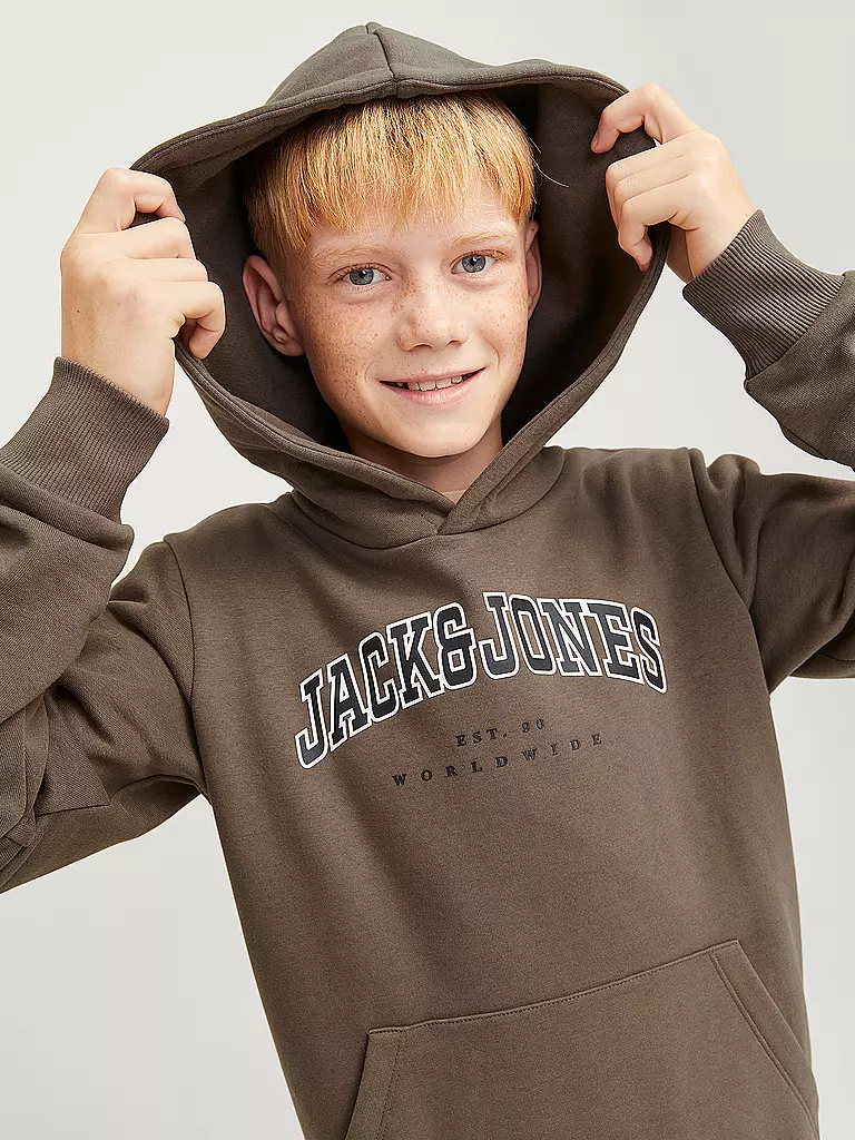 JACK & JONES | Sweat à capuche garçon - Hoodie JJECALEB | braun