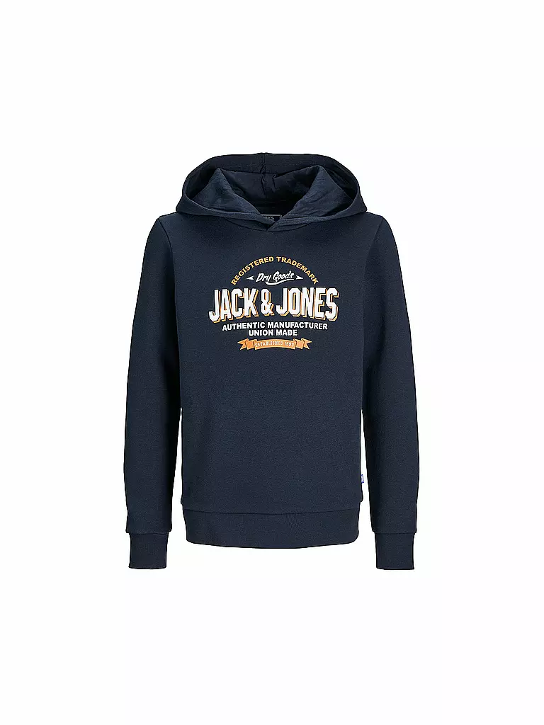 JACK & JONES | Sweat à capuche garçon - Hoodie JJELOGO | dunkelblau