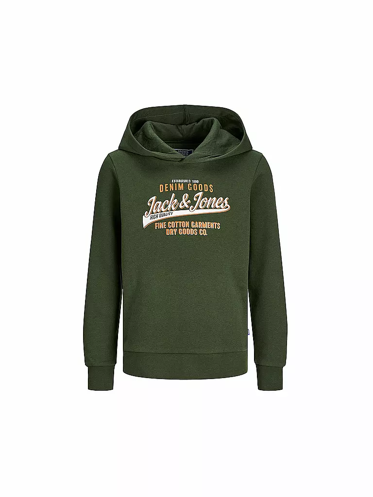 JACK & JONES | Sweat à capuche garçon - Hoodie JJELOGO | olive