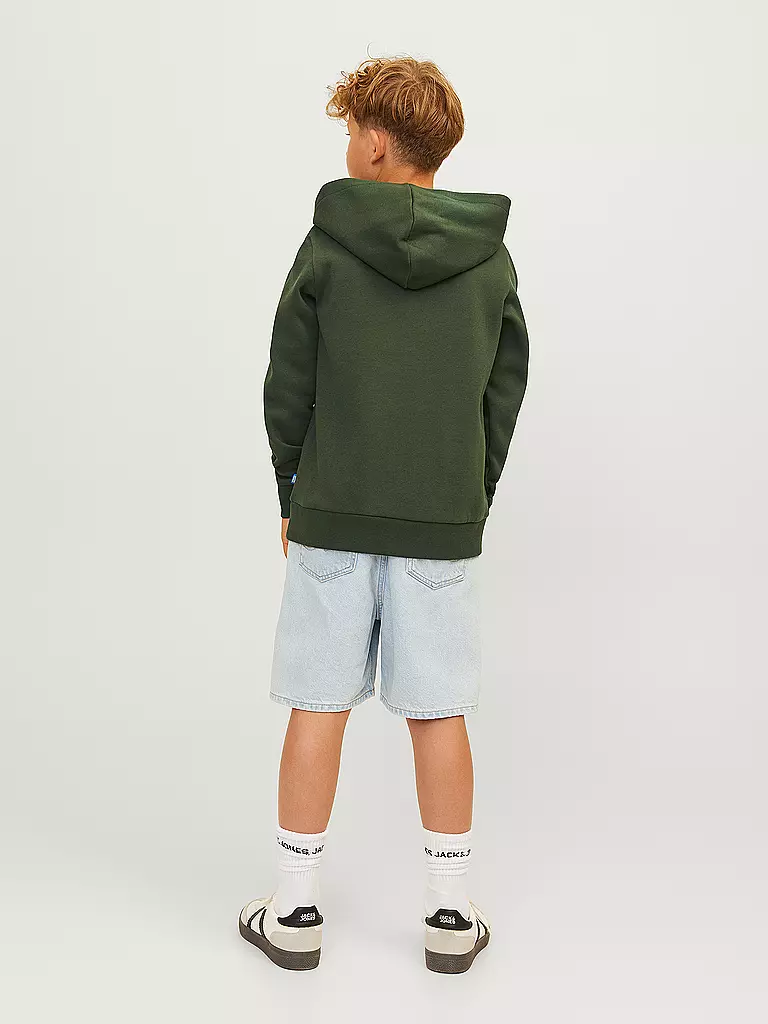 JACK & JONES | Sweat à capuche garçon - Hoodie JJELOGO | olive