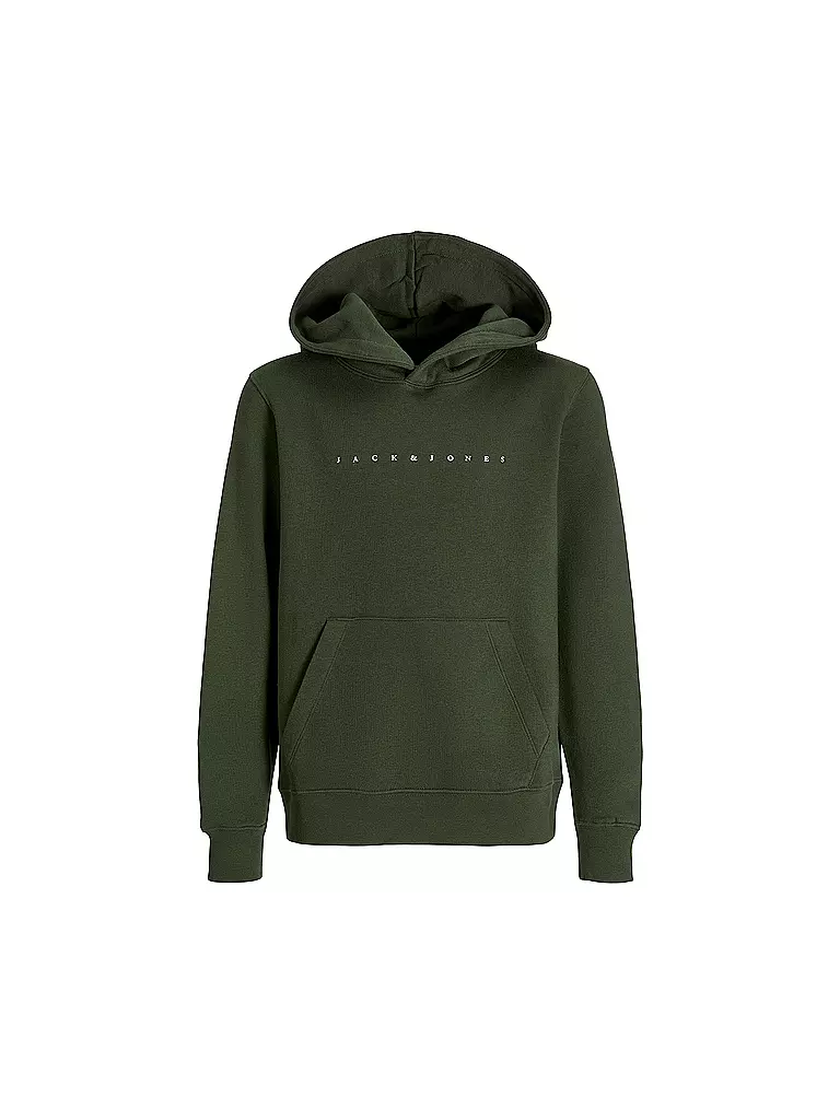 JACK & JONES | Sweat à capuche garçon - Hoodie JJESTAR JJ | dunkelgrün
