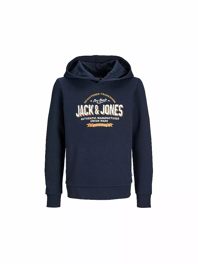 JACK & JONES | Sweat à capuche pour garçon - Hoodie JJELOGO | Bleu foncé