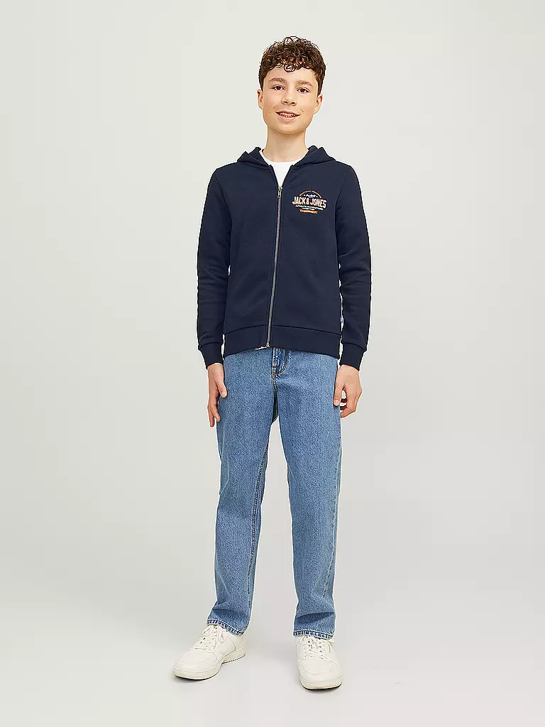 JACK & JONES | Sweat à capuche pour garçon JJELOGO | dunkelblau