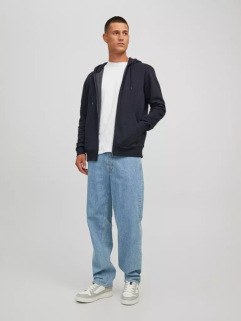 JACK & JONES | Sweat-shirt à capuche zippé JJESTAR | schwarz