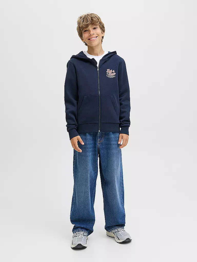 JACK & JONES | Sweatjacke JJELOGO pour garçon | dunkelblau