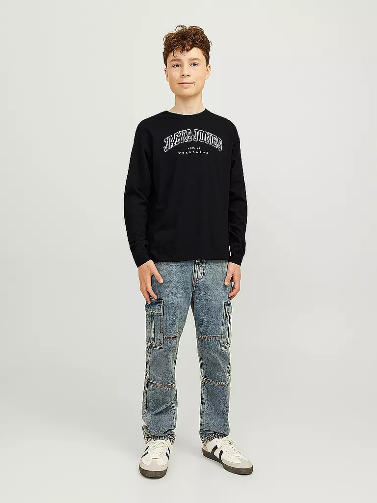 JACK & JONES | T-shirt à manches longues pour garçon JJECALEB | schwarz