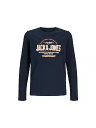 JACK & JONES | Jungen Langarmshirt  JJELOGO | Bleu foncé