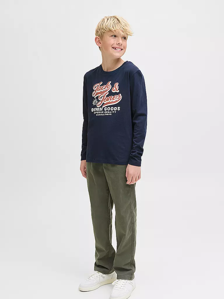 JACK & JONES | T-shirt à manches longues pour garçon JJELOGO | dunkelblau